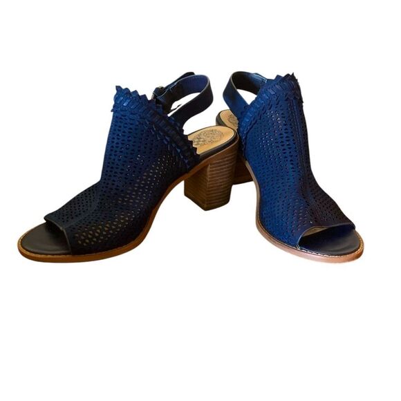 Vince Camuto Shoes Navy Blue Women's Size 8 Slingback Heels - Picture 4 of 11